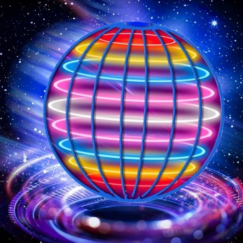 Fliegender Ball Bumerang Flyorb Magie mit LED-Lichtern Drohne schweben Ball fliegen Nova Kugel fliegende Spinner Zappeln Spielzeug Kinder Geschenk Image
