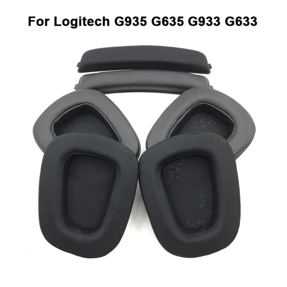 Ersatz-Kopfhörer-Ohrpolster-Abdeckungen für Logitech G935 G635 G933 G633 Kopfhörer, Stirnband-Ohrpolster Image