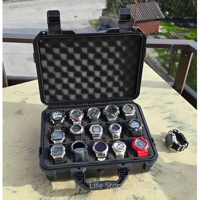 6/10/15 Slot Plastic Watch Case Portable Waterproof Watch Case Is Used To Store Watches Box Collection Watch Box pelican case