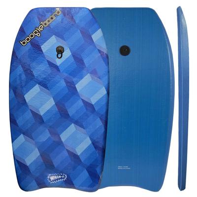Wham-O 33" Body Board for Beach, Lightweight Boogie Boards with EPS Core, Fiber Clad Bodyboard with Wrist Leash - Blue