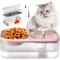 TEMU Cat Water Fountain Food Bowl Stainless Steel, 3l Automatic Pet Water Fountain, Dog & Cat Water Dispenser With 2 Filters