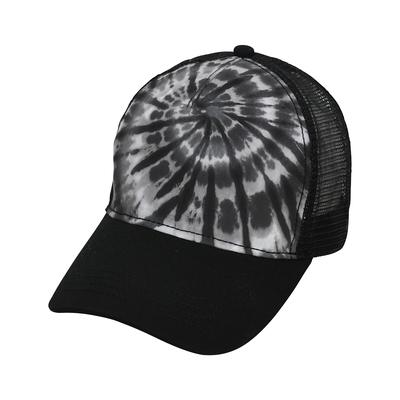 Tie-Dye CD9200 Adult Trucker Hat in Spider Black | Mesh 9200