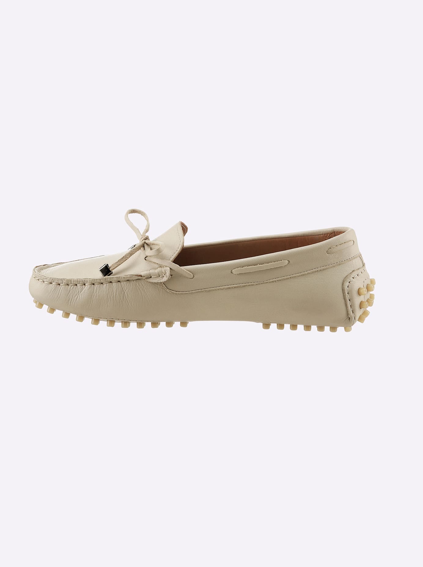 Slipper ANDREA CONTI, Damen, Gr. 39, beige (sand), Glattleder, Leder, Schuhe Slipper