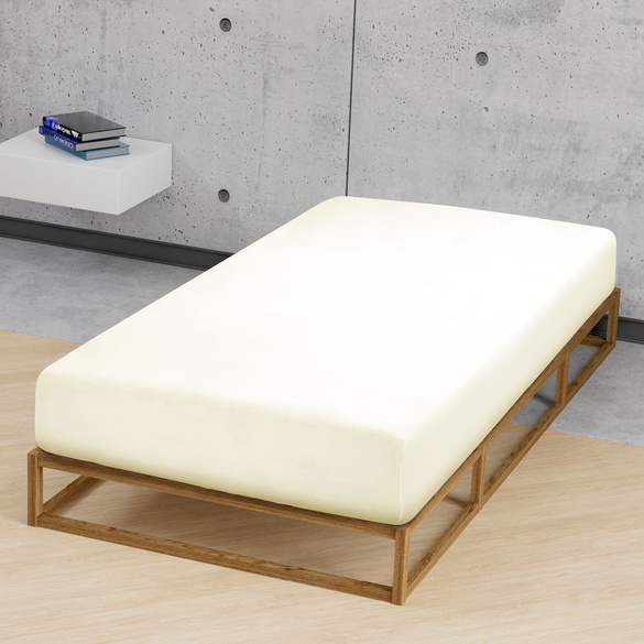 biberna Jersey-Elastic-Spannbetttuch perlmutt, 1x 120x200 cm - 130x220 cm Image