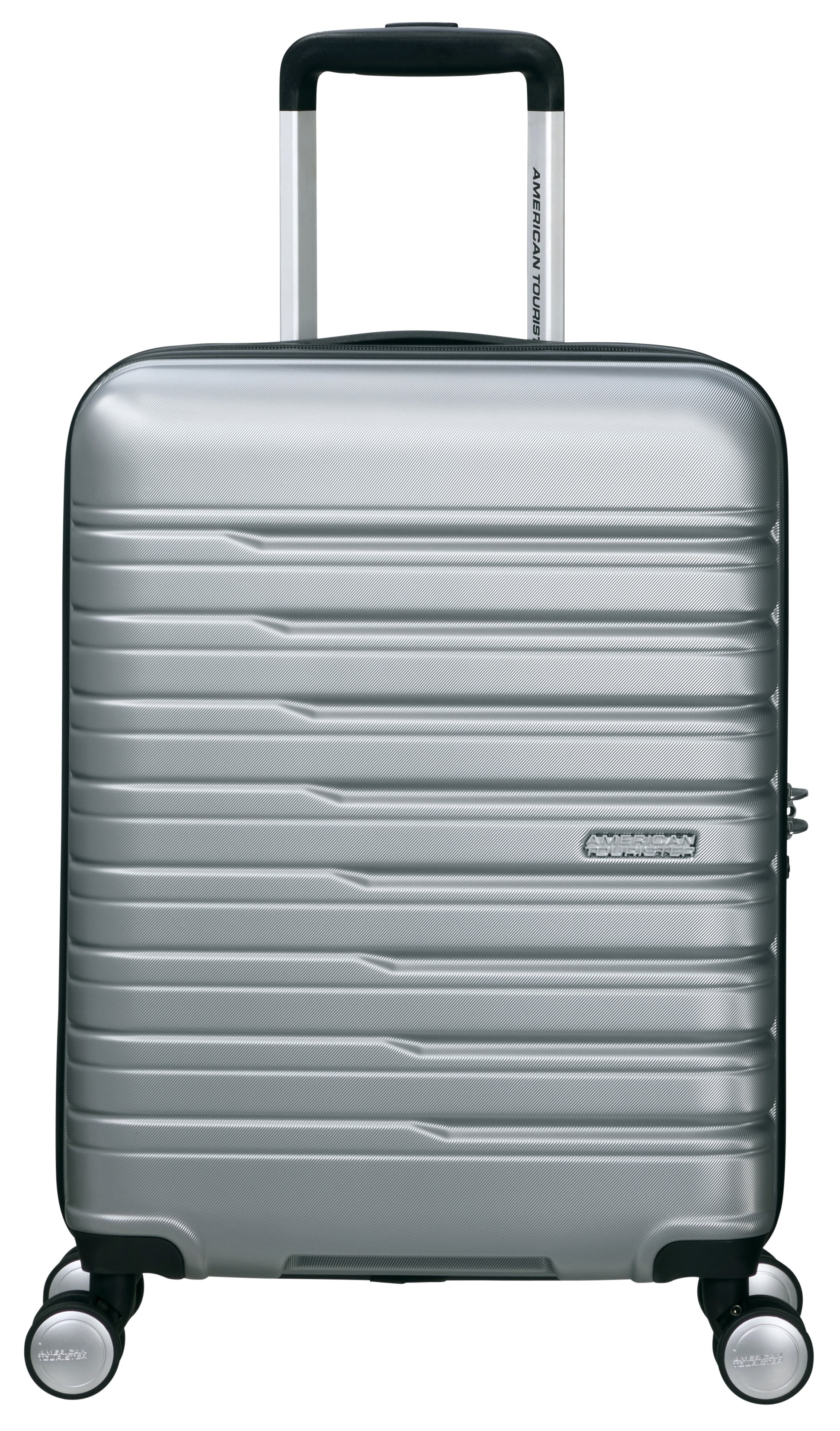 Hartschalen-Trolley AMERICAN TOURISTER "FLASHLINE 55", Gr. B/H/T: 40 x 55 x 20 34, blau (sky silber), ABS, festlich, Koffer, Handgepäck-Koffer Reisegepäck Koffer TSA-Zahlenschloss Image