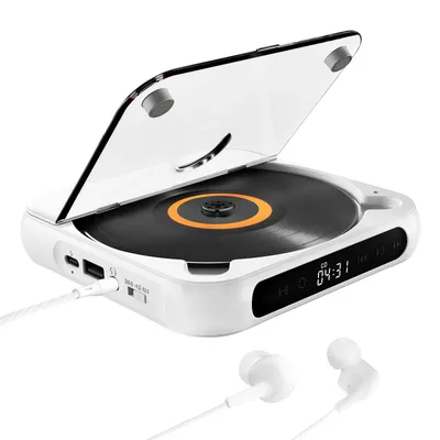 KC918 CD Player - Portable Bluetooth Speaker, LED Screen, Stereo Player, HIFI Sound Quali, Built in 2000mAH Rechargeable Battery