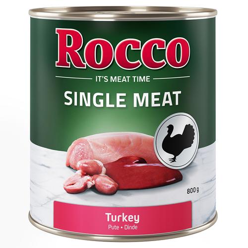 6x400 g Rocco Single Meat Hundenassfutter Pute