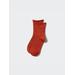 Women's Heattech Crew Top Roll Socks | Red | US W 7.5-10 | UNIQLO US