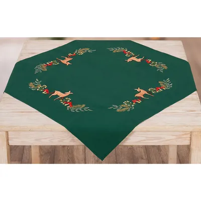 Stickmitteldecke Reh & Fliegenpilz Image