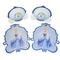 Disney Kitchen | Disney Store Cinderella Blue Kids Dinner Plate & Bowl Mealtime Magic (Set Of 4) | Color: Blue | Size: Os