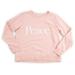 J. Crew Tops | J. Crew Light Pink "Peace." Crewneck Sweatshirt Size S | Color: Pink | Size: S