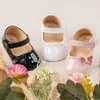 KIDSUN Neugeborene Baby Mädchen Schuhe PU Leder Casual Bowknot Kleid Schuhe Gummi Rutschfeste Party Hochzeit Prinzessin Baby Schuhe 0-18M