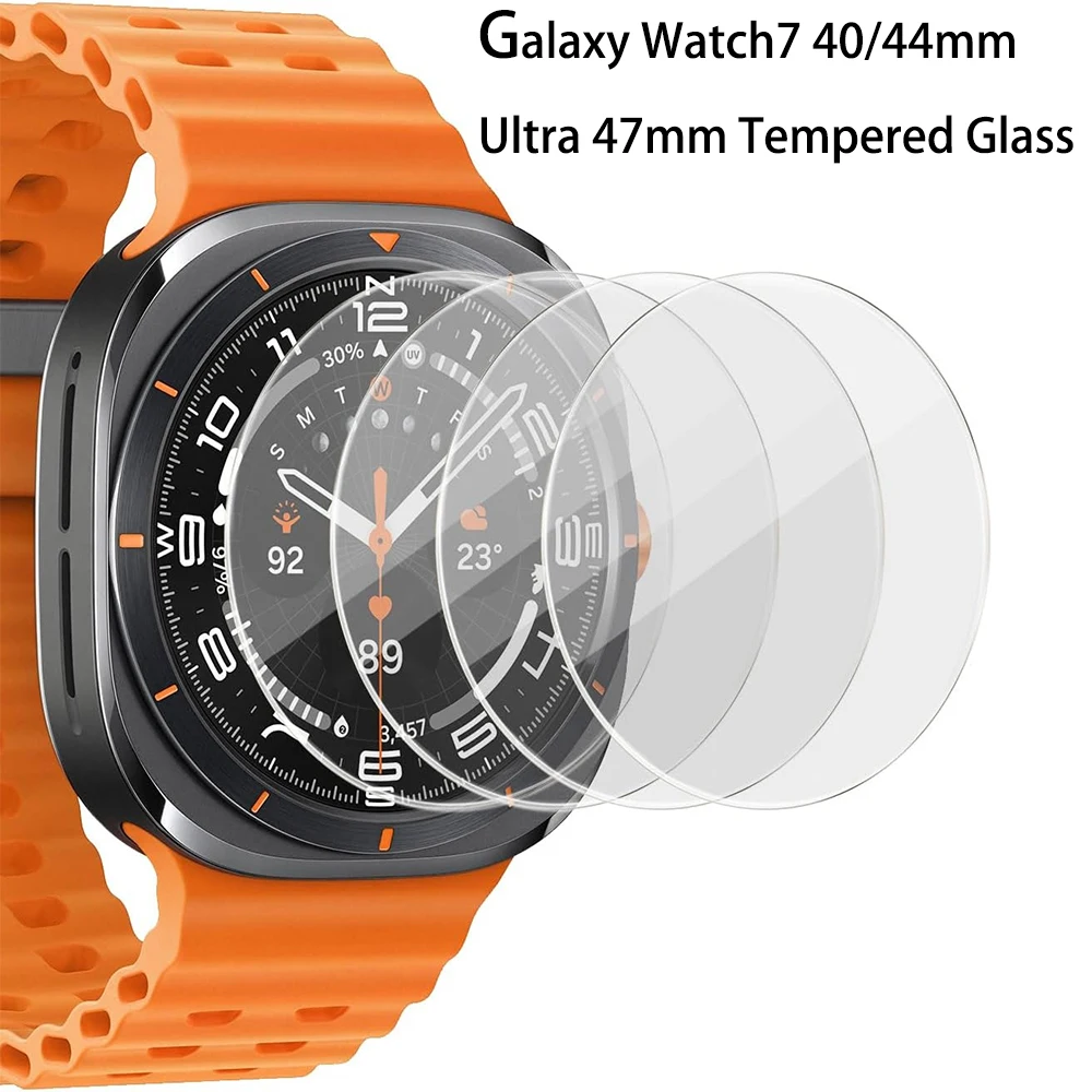 2 Stück Galaxy Watch Ultra Displays chutz folie gehärtetes Glas für Samsung Watch 7 40mm 44mm Ultra Zubehör Protektoren Film gehäuse Image