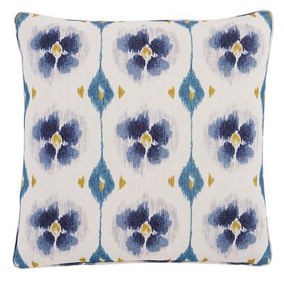 Cesta Floral Ikat Pillow Cover - Aegean - Ballard Designs