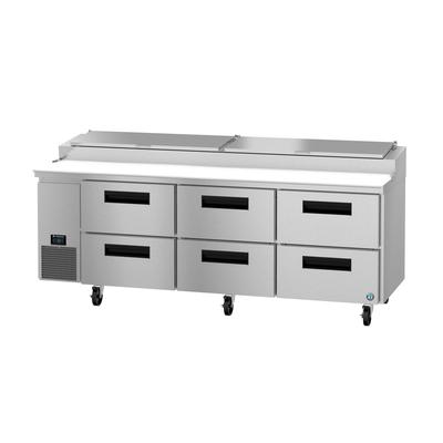 Hoshizaki PR93B-D6 93" Steelheart Pizza Prep Table w/ Refrigerated Base, 115v, Refigerated Base, 6 Drawers, Stainless Steel