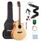 TEMU Acoustic Guitar, 41"acoustic Guitar Kit Full Size Acustica Guitarra Bundle For Beginner Adult Teen With Gig Bag, Tuner, Strap, Strings, Picks, Capos, Right Hand