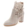 High-Heel-Stiefelette LASCANA, Damen, Gr. 41, grau, Obermaterial: 100% Textilmaterial. Futter: 100% Textilmaterial. Decksohle: 100% Textilmaterial. Laufsohle: 100% Synthetik, unifarben, modisch, Schuhe Sommerboots Stiefelette Brautschuh, mit...