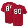 Mitchell & Ness Jerry Rice Scarlet San Francisco 49ers Retro-T-Shirt mit Spielernamen und Nummer im Ruhestand für Jugendliche