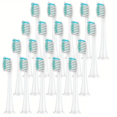 Sonic Toothbrush Heads For Philips Sonicare 20pcs With 4pcs Protective Cover Soft Dupont Bristles