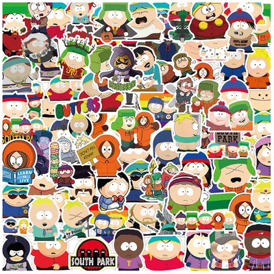 10/30/50/100pcs Cute Anime Parks In The South Stickers Waterproof Graffiti Skateboard Stationery Car