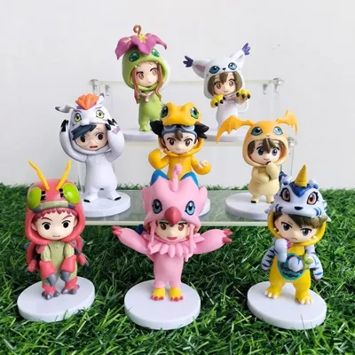 Anime Digimon Adventure Garurumon V-beast Cute Cosplay Action Figure Model Desktop Decoration
