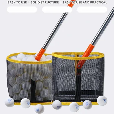 Huieson Square Ping Pong Ball Picker Bucket with Replaceable Spring Bottom for Holding 100 Table