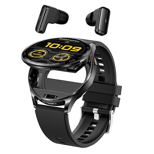 696 T97 Smartwatch 1.39 Zoll Smart-Armband Bluetooth Schrittzähler Anruferinnerung Schlaf-Tracker Kompatibel mit Android iOS Herren Freisprechanlage Nachrichterinnerung Uhren mit Ohrstöpseln IP 67 Image