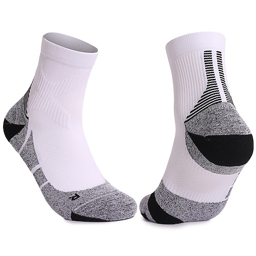 Sportsocken laufsocken Grip-Socken 1 Paar Farbblock Herren Socken Rutschfest Atmungsaktiv Schweißableitend Komfortabel Fitnesstraining Basketball Laufen Joggen Radsport Sport Farbblock Modisch Image