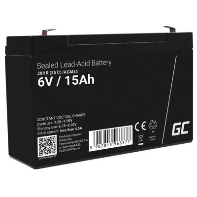 Green Cell - AGM40 USV-Batterie versiegelt Blei-Säure (vrla) 6 v 15 Ah Image