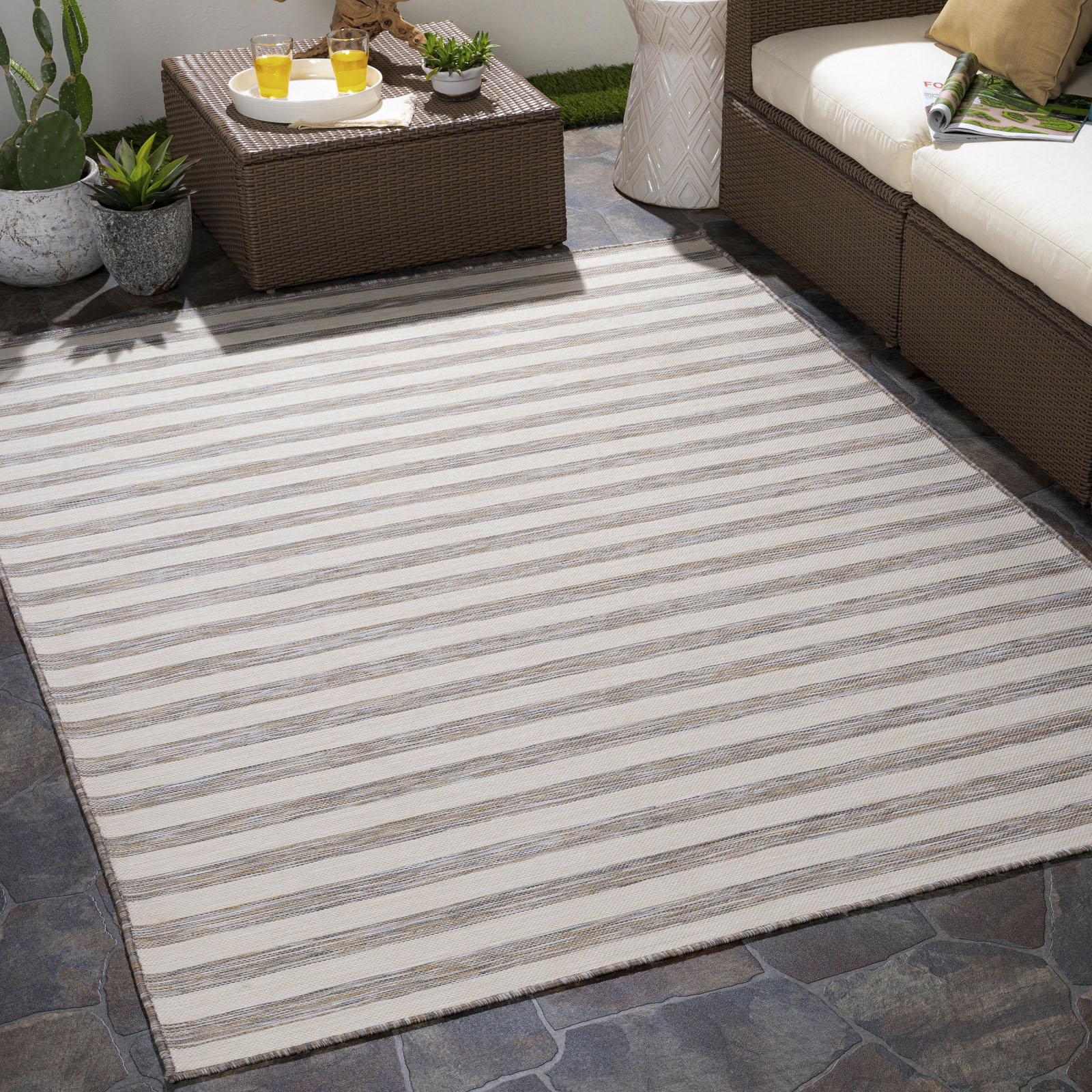 Teppich LIVABLISS "HOFU", braun, B:160cm H:8mm L:220cm, Kunstfaser, Teppiche Image