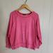 J. Crew Tops | J. Crew Magic Rinse Crewneck Sweatshirt Boxy Oversized Washed Broken In Pink Xs | Color: Pink | Size: Xs