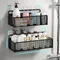 Bilayer Bathroom Grid Shelf Suspension Type Bathroom Organizer Shampoo Shower Gel Kitchen Makeup