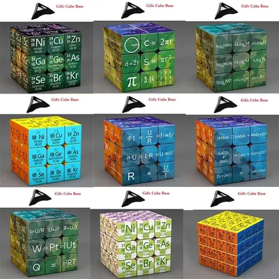 3x3x3 Zauberpuzzle Würfel Mathematik Chemie Element Physikalische Kinder Puzzle Würfel Image