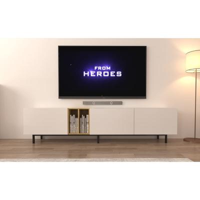 Television Cabinet TV Console Table with USB Ports & Wireless Charging - 76.71" x 14.96" x 18.61"