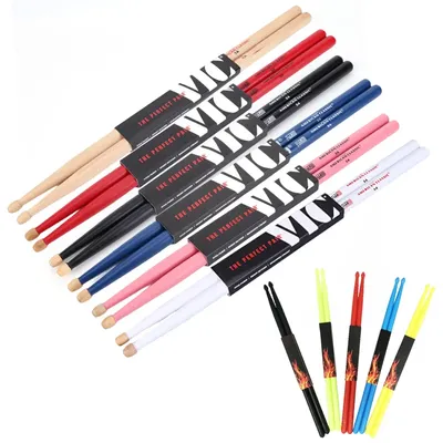 Beginners Drumsticks Professional Drum Sticks Tip Drumsticks American Hickory Drumsticks Percussion