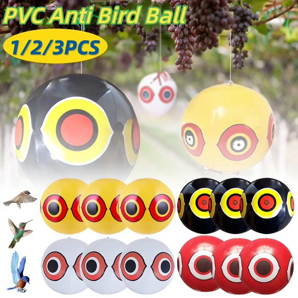 1/2/3Pcs Auge Luftballons Visuelle Abschreckung Garten Bauernhof Schutz 40CM Abschreckung Auge Bälle PVC anti Vogel Aufblasbare Repeller Erschrecken Image