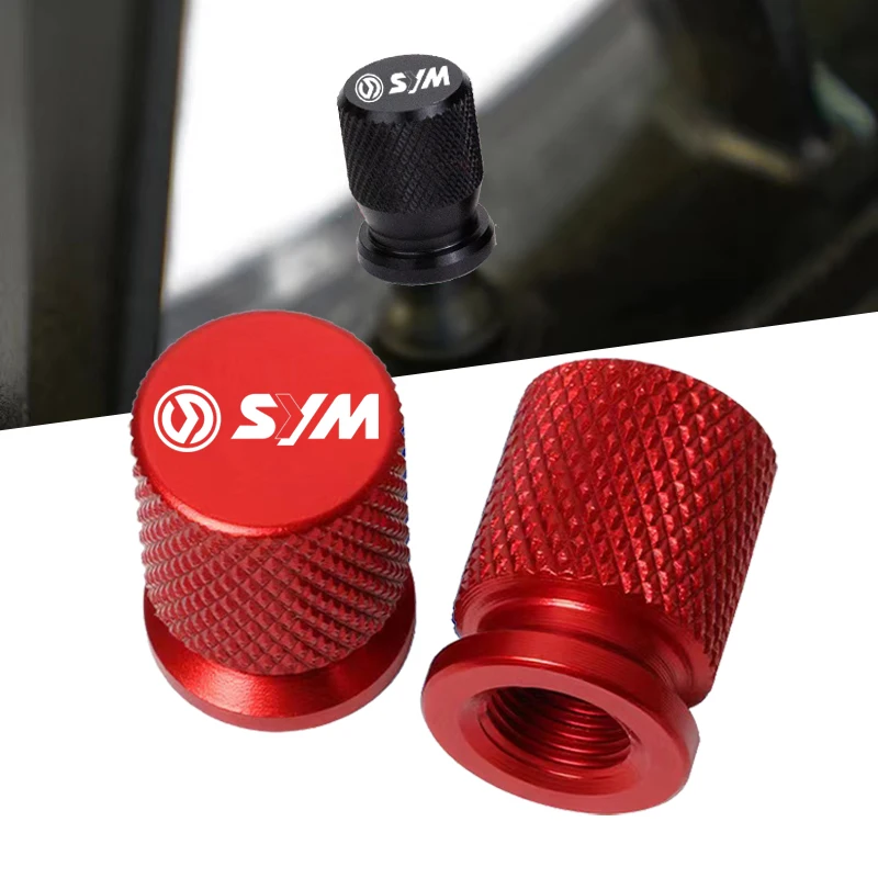 Logo SYM Valvola della gomma della ruota tappi di copertura per SYM JOYMAX Z 125/250/300 MAXSYM 400i 600i TL500 CRUiSYM 300 GTS 300i T2 T3 Joyride 200