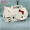 Weiße Hello Kitty One Shoulder Umhängetasche Große Kapazität Einkaufstasche Handheld Student Weibliche Reisetasche Fitness Tasche Kawaii Taschen