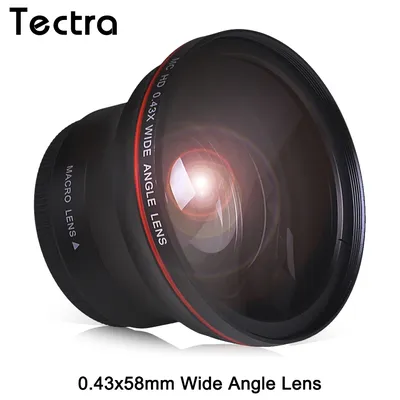 58MM 0.43X Professional HD Wide Angle Lens (w/Macro Portion) for Canon EOS 70D 77D 80D 90D Rebel T8i T7 T7i T6i T6s T6 SL2 SL3