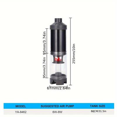 TEMU Aquarium Fish Excrement Collector Toilet Automatic Filter Cleaning For Fish With Air Oxygen Pump Image