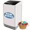 TEMU 17.8lbs Capacity, 2.4 Cu.ft Full-automatic Portable Washer Machine With 10 Programs & 8 Water Levels Selections, Low Noise, Led Display, Washing Machine For Apartment, Home, Dorms