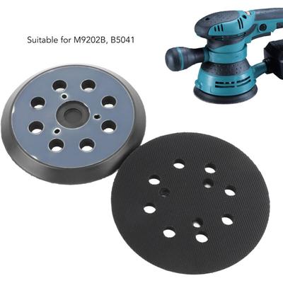 2 Stück 125 mm 8-Loch-Orbital-Ersatzschleifpad mit Klettverschluss für Makita bo M9202B BO5041 Image