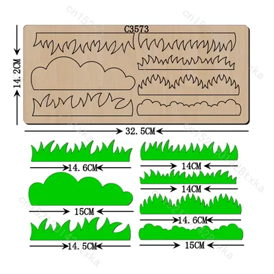 New grass Wooden die Scrapbooking Cutting Dies C3573