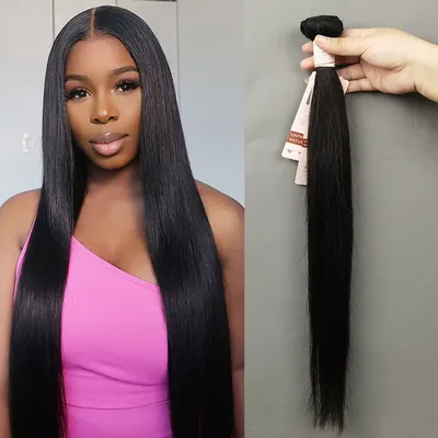 Straight Bundles Human Hair 20 22 24 Inch Brazilian Virgin Hair Bundles Remy Human Hair Weave