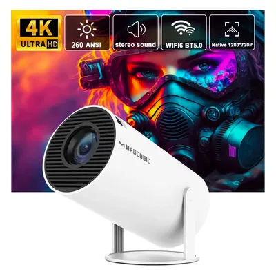 Magcubic Projector 4K Android 11 HY300 Dual Wifi6 260ANSI Allwinner H713 BT5.0 1080P 1280*720P