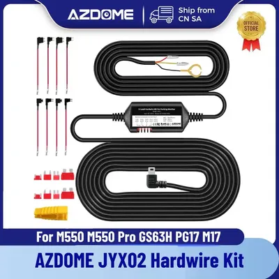 AZDOME JYX02 Car DVR Record Hardwire Kit For M550 M550 Pro GS63H PG17 M17 Low Vol Protection Mini