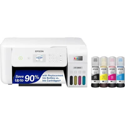 Epson EcoTank ET-2800 Wireless Color All-in-One Cartridge-Free Supertank Printer with Scan and Copy