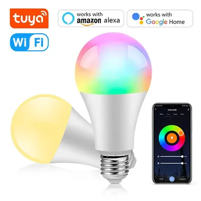 Tuya WiFi Smart Bulb Alexa LED Lampe 110V 220V 10W 15W 20W E27 RGB Smart Glühbirnen Smart Life APP Funktioniert mit Google Assisatnt