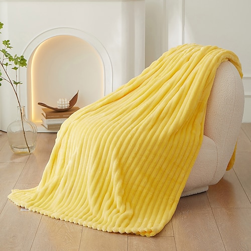 3D-gerippte Jacquard-Fleece-Flanell-Samtplüsch-Deko-Bettdecke – superweich, plüschig, flauschig, flauschig, warm, gemütlich, perfekt für Couch, Bett, Sofa im Herbst und Winter. Image