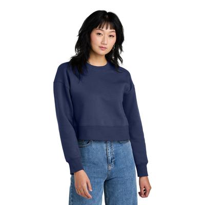 District DT1105 Women's Perfect Weight Fleece Cropped Crew in Tanzanite size 4XL | Cotton